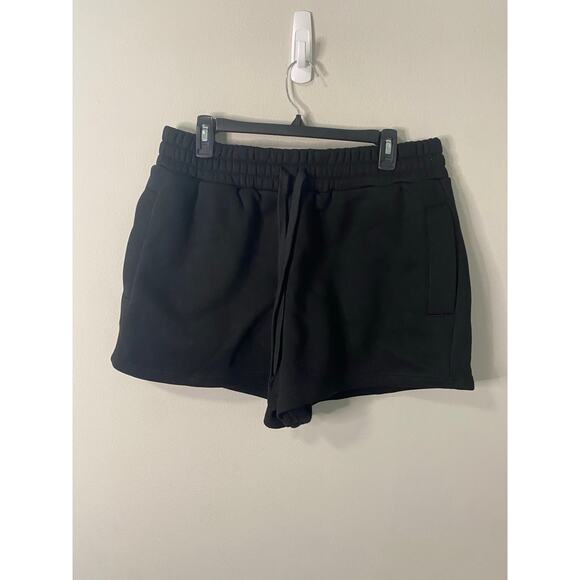 New FB County Women's Rhinestone Black Sweat Shorts, Size Large - Picture 2 of 4